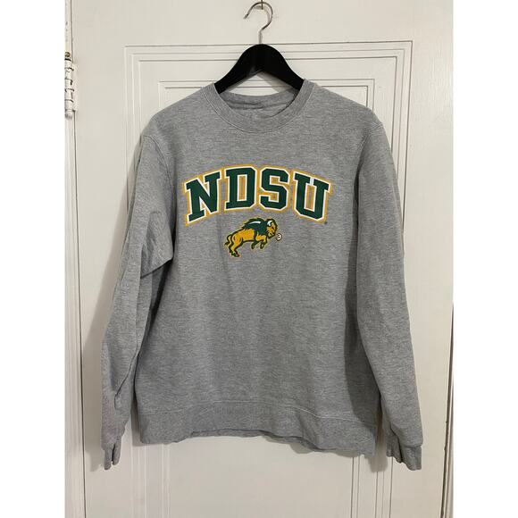NDSU Bison Gray College Crewneck Sweatshirt Size M - Picture 1 of 4